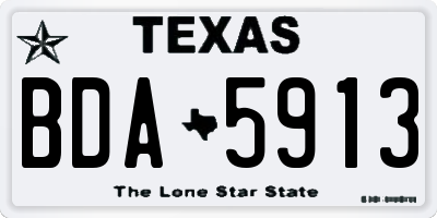 TX license plate BDA5913