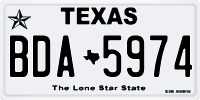TX license plate BDA5974