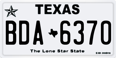 TX license plate BDA6370