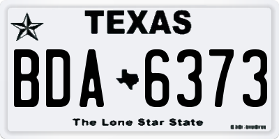 TX license plate BDA6373