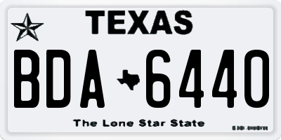 TX license plate BDA6440