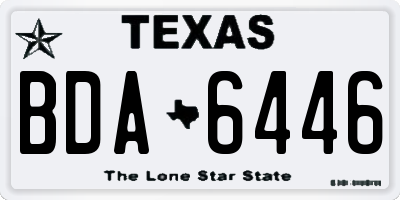 TX license plate BDA6446