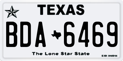 TX license plate BDA6469