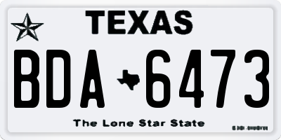 TX license plate BDA6473