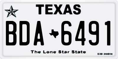 TX license plate BDA6491