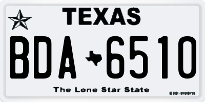 TX license plate BDA6510