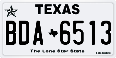 TX license plate BDA6513
