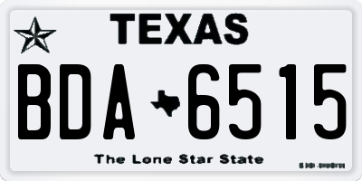 TX license plate BDA6515