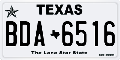 TX license plate BDA6516