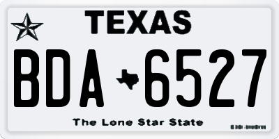 TX license plate BDA6527