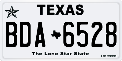 TX license plate BDA6528