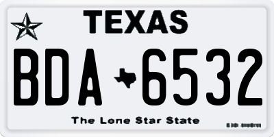 TX license plate BDA6532