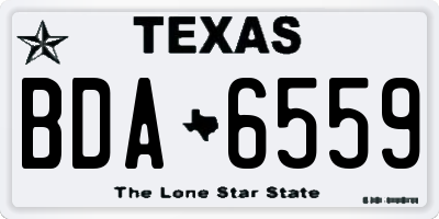 TX license plate BDA6559