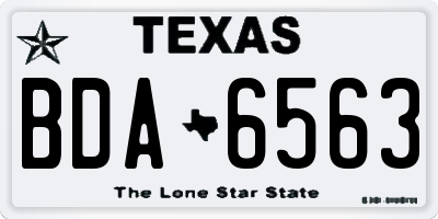 TX license plate BDA6563