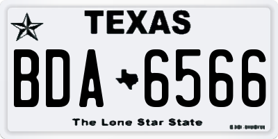 TX license plate BDA6566
