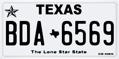 TX license plate BDA6569