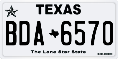 TX license plate BDA6570