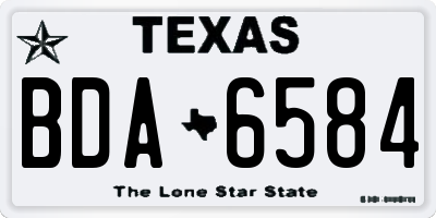 TX license plate BDA6584