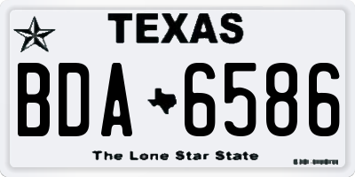 TX license plate BDA6586