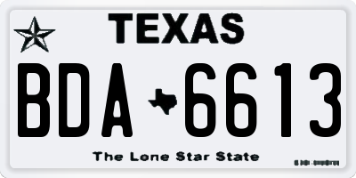 TX license plate BDA6613