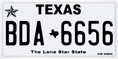 TX license plate BDA6656