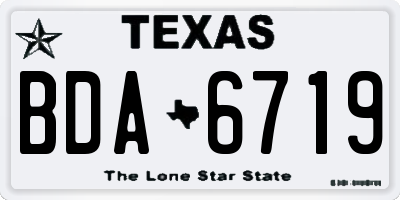 TX license plate BDA6719