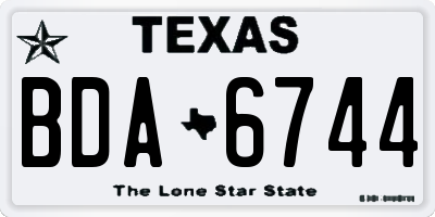 TX license plate BDA6744