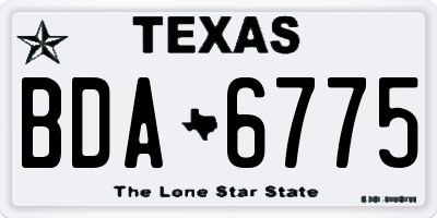 TX license plate BDA6775