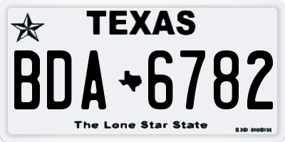 TX license plate BDA6782