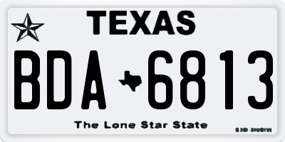 TX license plate BDA6813