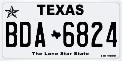 TX license plate BDA6824