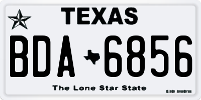 TX license plate BDA6856