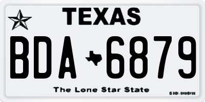 TX license plate BDA6879