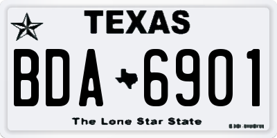TX license plate BDA6901