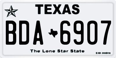TX license plate BDA6907