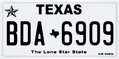 TX license plate BDA6909