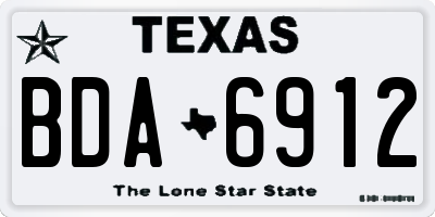 TX license plate BDA6912