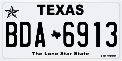 TX license plate BDA6913