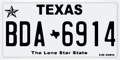 TX license plate BDA6914
