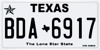 TX license plate BDA6917