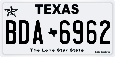 TX license plate BDA6962