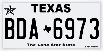 TX license plate BDA6973