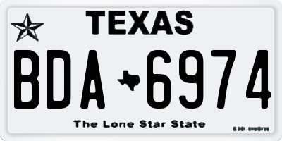 TX license plate BDA6974