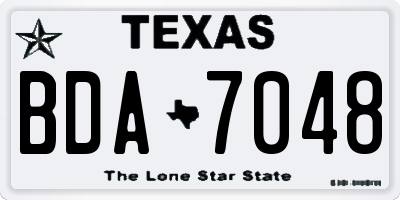 TX license plate BDA7048