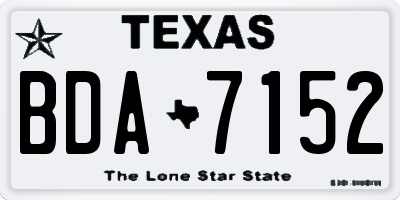 TX license plate BDA7152