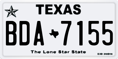 TX license plate BDA7155
