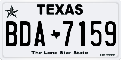 TX license plate BDA7159