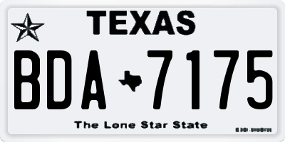TX license plate BDA7175