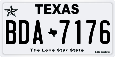 TX license plate BDA7176