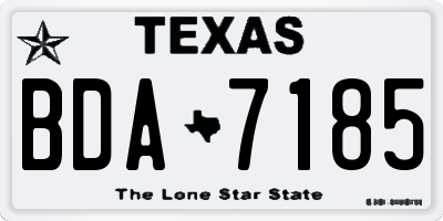 TX license plate BDA7185
